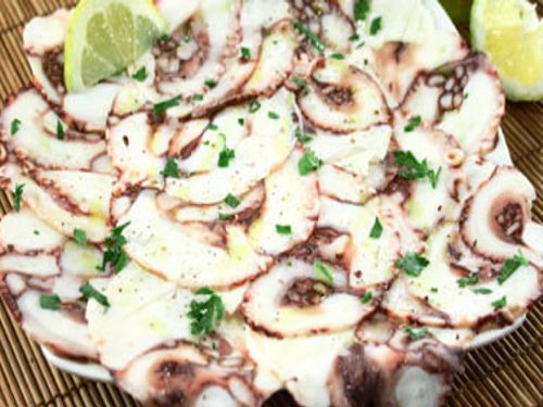 Carpaccio di polpo agli agrumi